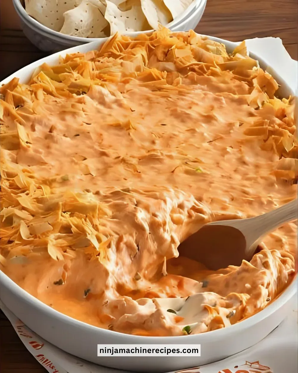 Delicious Frank's RedHot Buffalo Chicken Dip served in a bowl