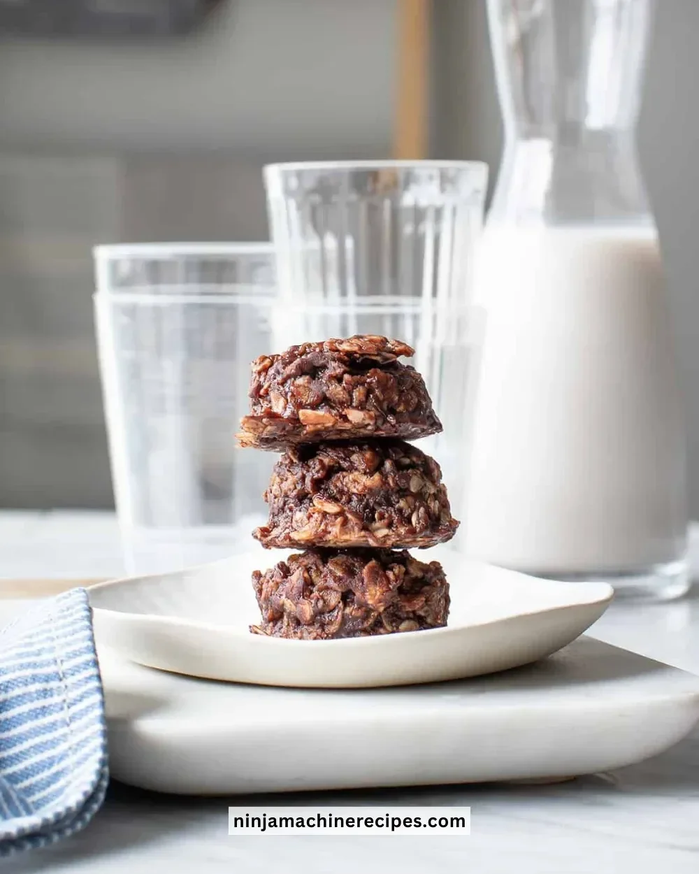Healthy no bake cookies made with nutritious ingredients