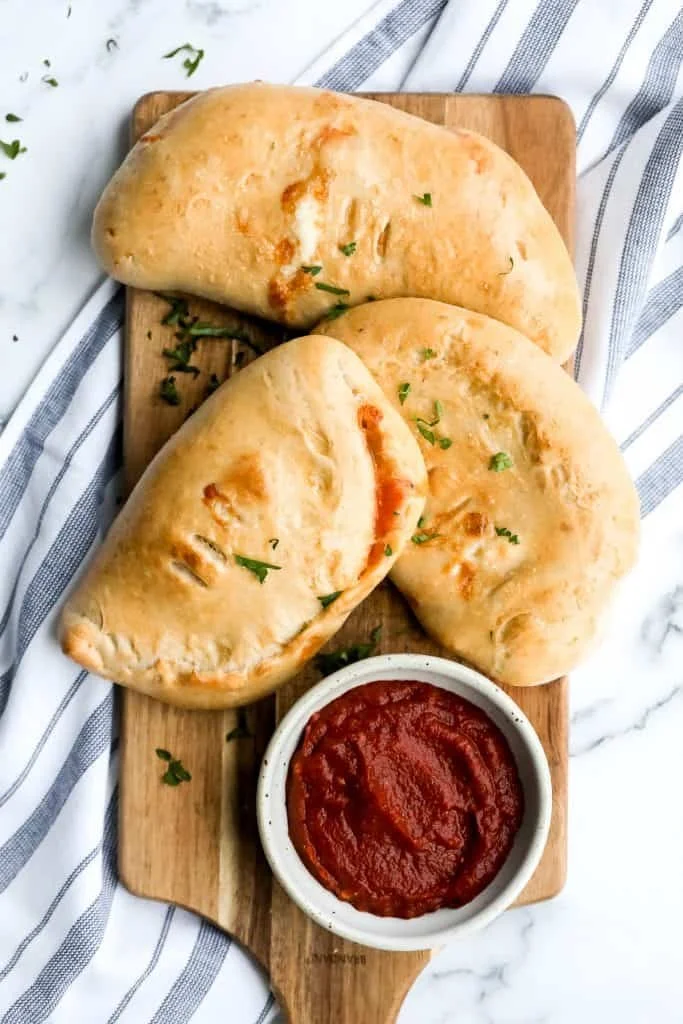Delicious homemade calzones fresh out of the oven