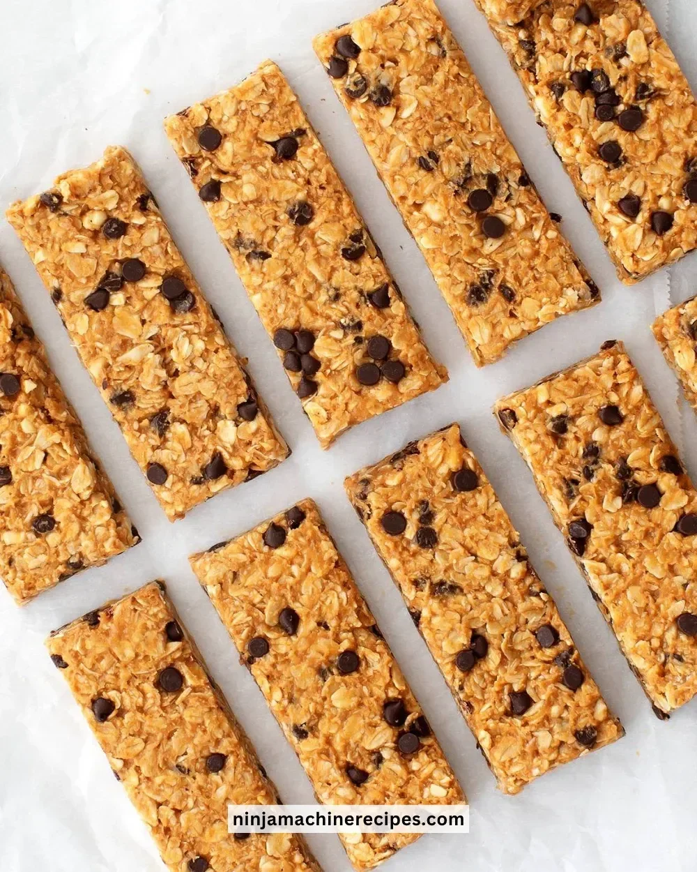 Homemade granola bars made with oats, nuts, and dried fruits