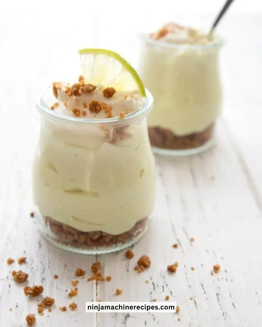 A delicious Keto Key Lime Cheesecake for Two served on a plate
