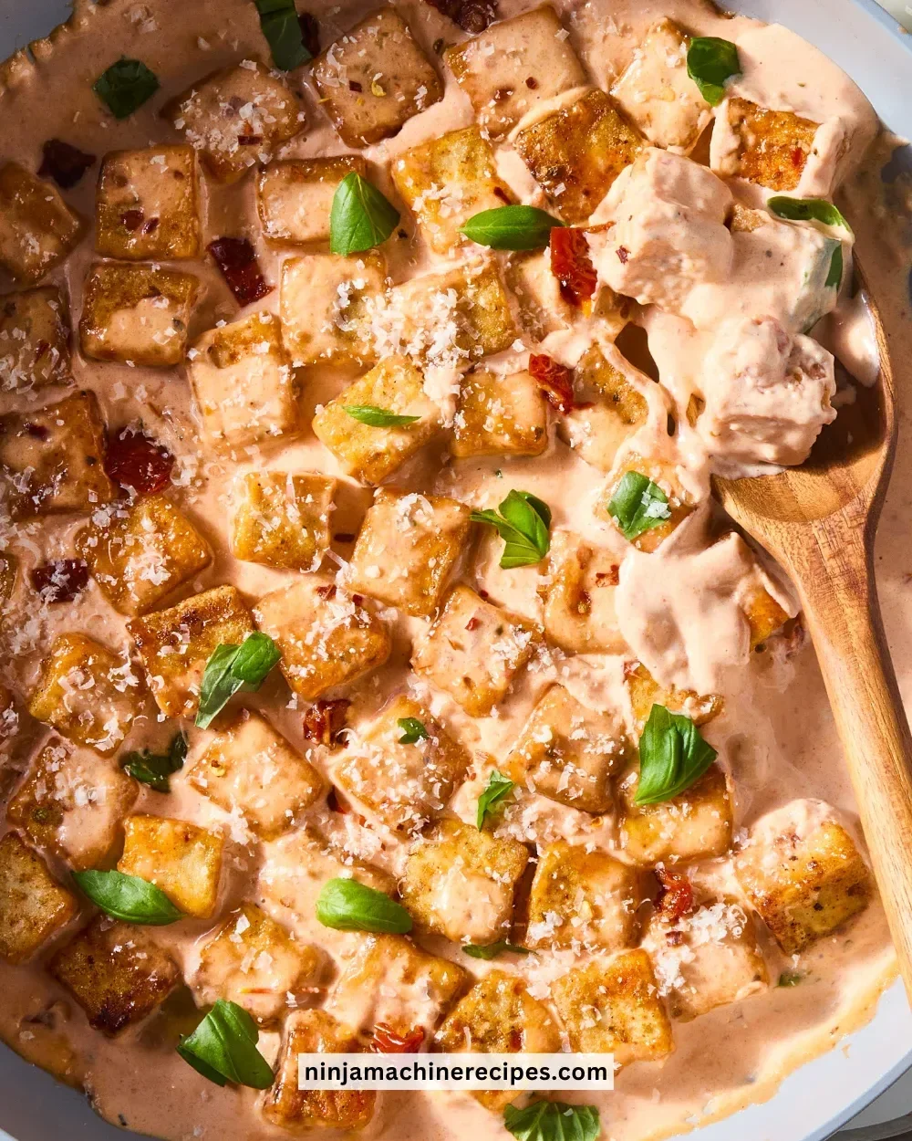 Marry Me Tofu dish served on a plate garnished with herbs and spices