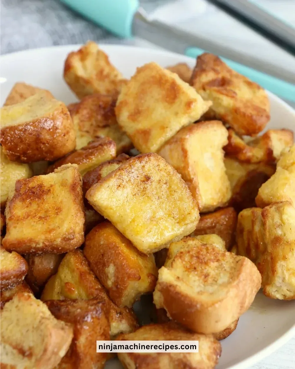 Delicious Ninja Foodi French Toast Bites served on a plate.