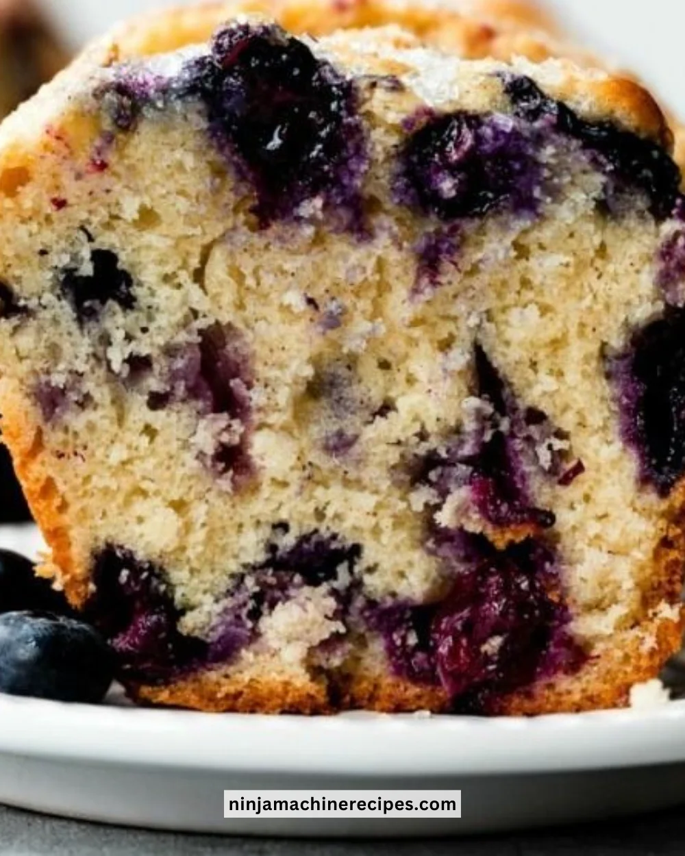 Bakery style blueberry muffins fresh out of the oven