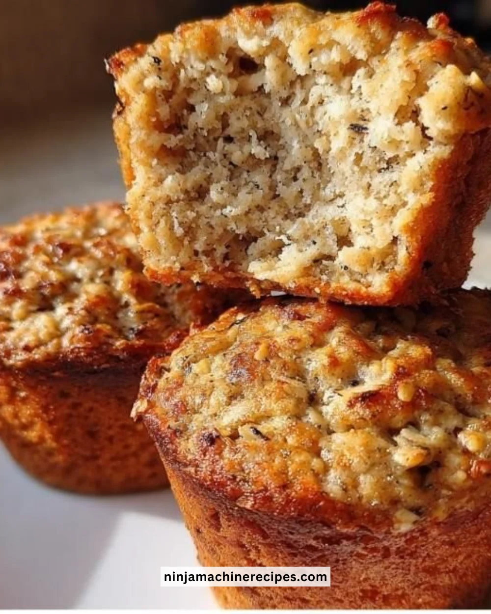 Delicious Banana Oatmeal Muffins fresh out of the oven