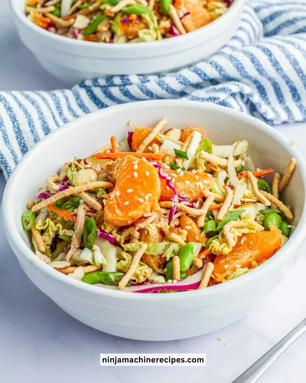 Delicious Chinese Chicken Salad with fresh vegetables and chicken strips