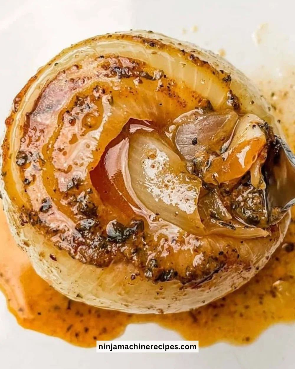 Delicious onion boil served in a rustic bowl with fresh herbs.