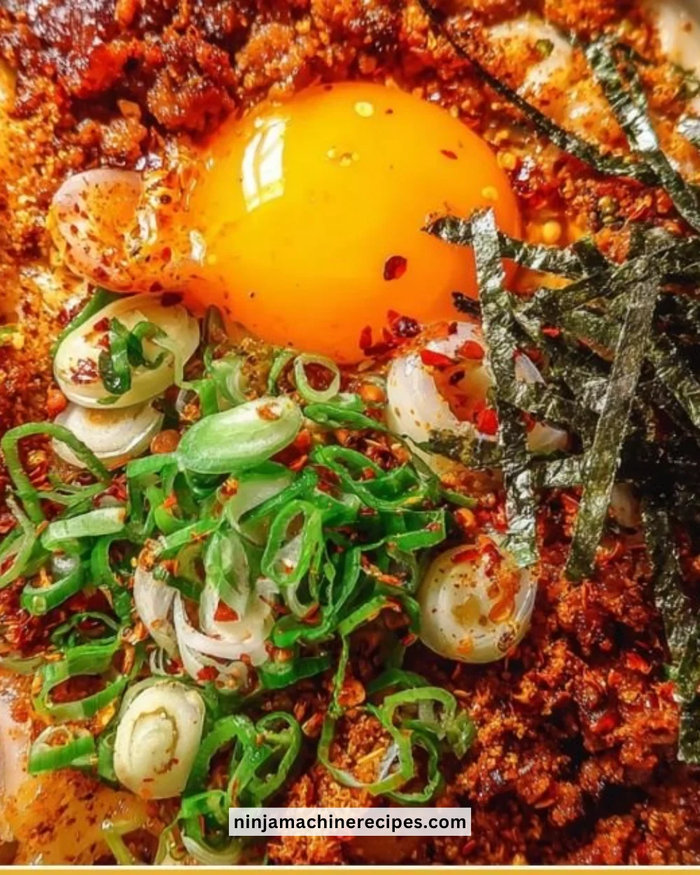 Delicious Egg and Bacon Breakfast Udon served in a bowl