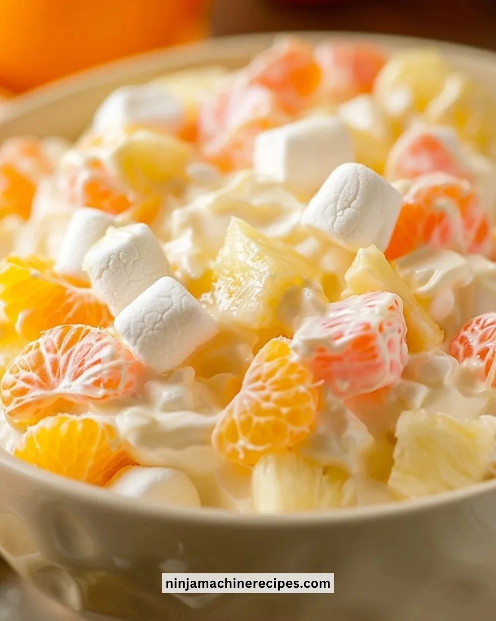 Colorful Hawaiian fruit salad featuring a mix of tropical fruits