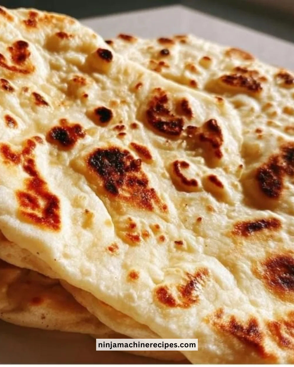 Freshly baked naan bread served with flavorful dishes