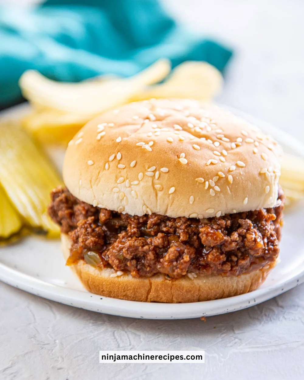 Delicious Sloppy Joe sandwich with ground beef and sauce on a bun