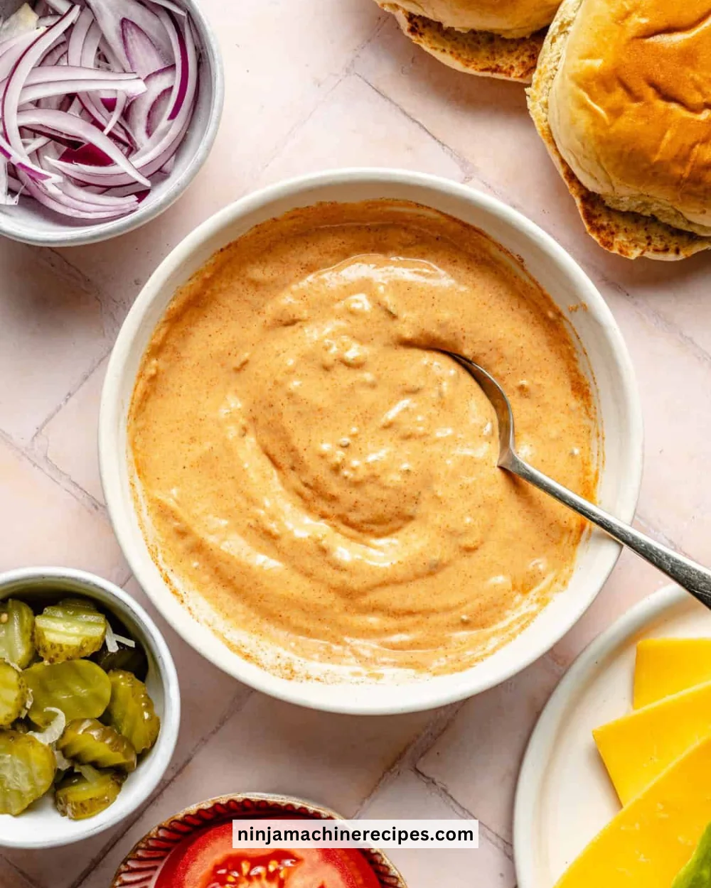 Delicious Smash Burger Sauce ready to elevate your burger experience.
