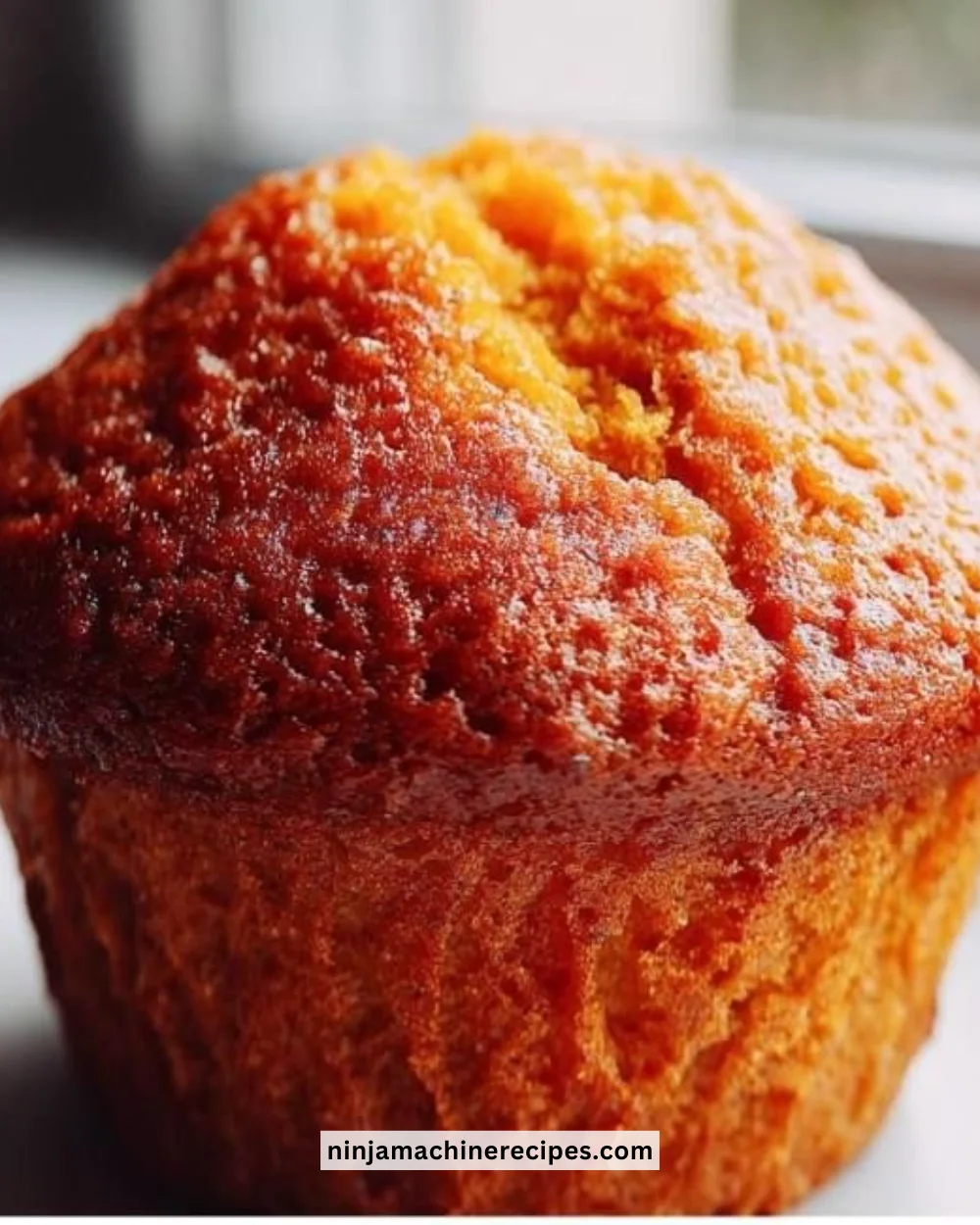 Homemade sweet potato muffins with a golden brown crust and a moist interior