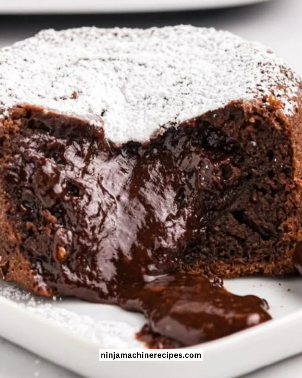 Delicious Air Fryer Lava Cake with molten chocolate center