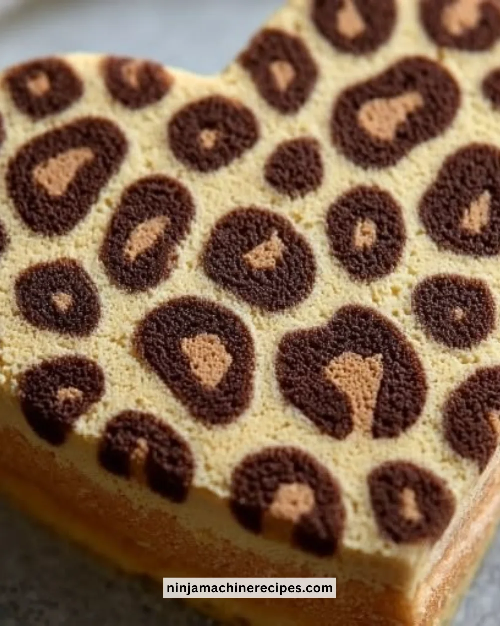 Cheetah Print Heart Cake decorated with animal print design for celebrations