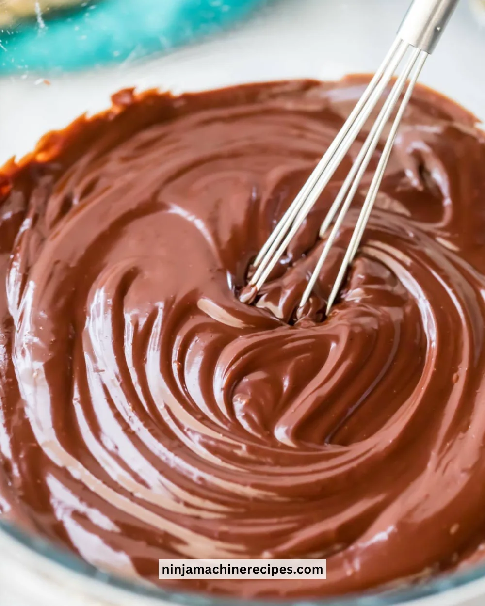 Delicious homemade chocolate ganache drizzled over a dessert