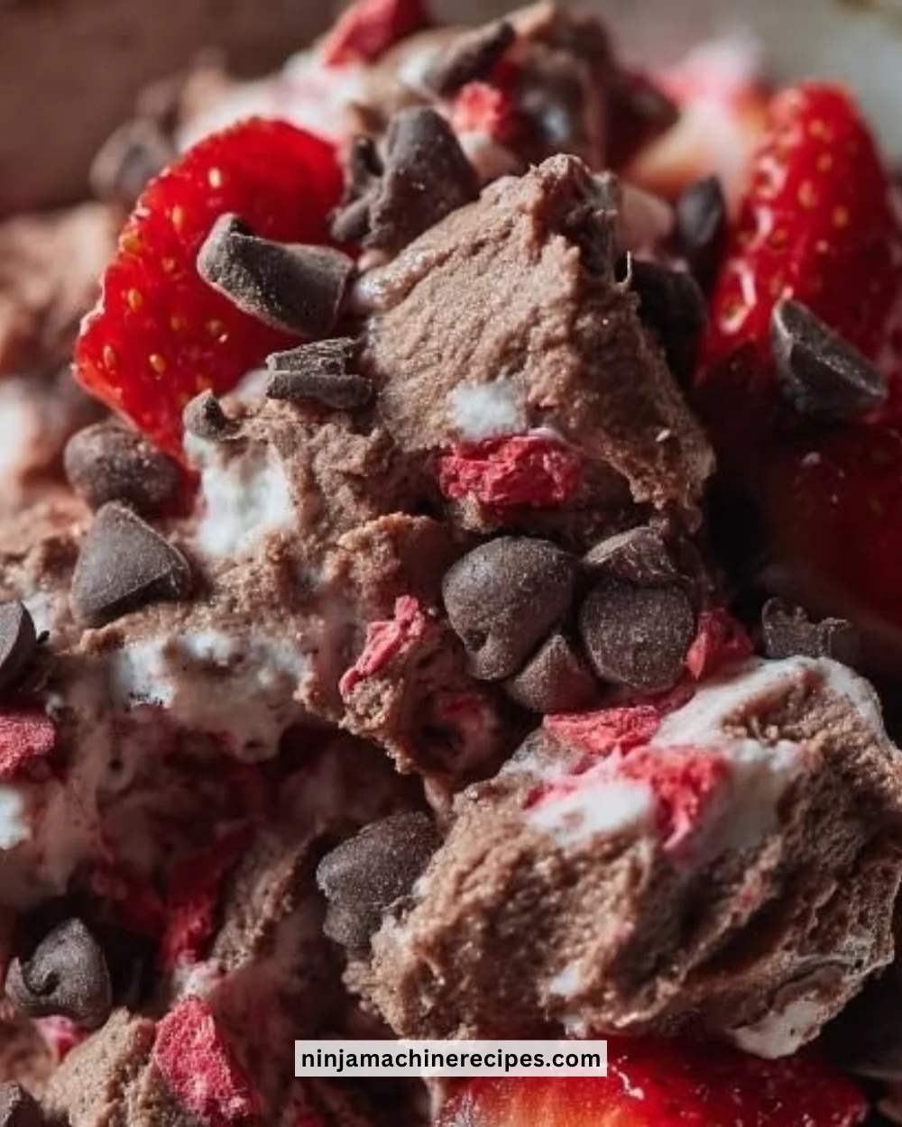 Delicious Chocolate Strawberry Greek Yogurt Clusters for a healthy snack