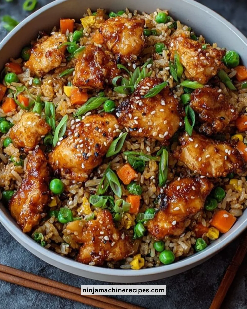 High protein chicken vermicelli noodles served in a bowl