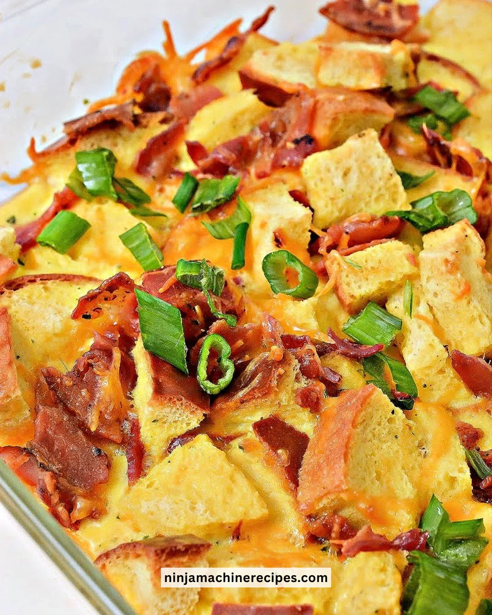 Delicious Keto Crack Breakfast Casserole with eggs, cheese, and bacon