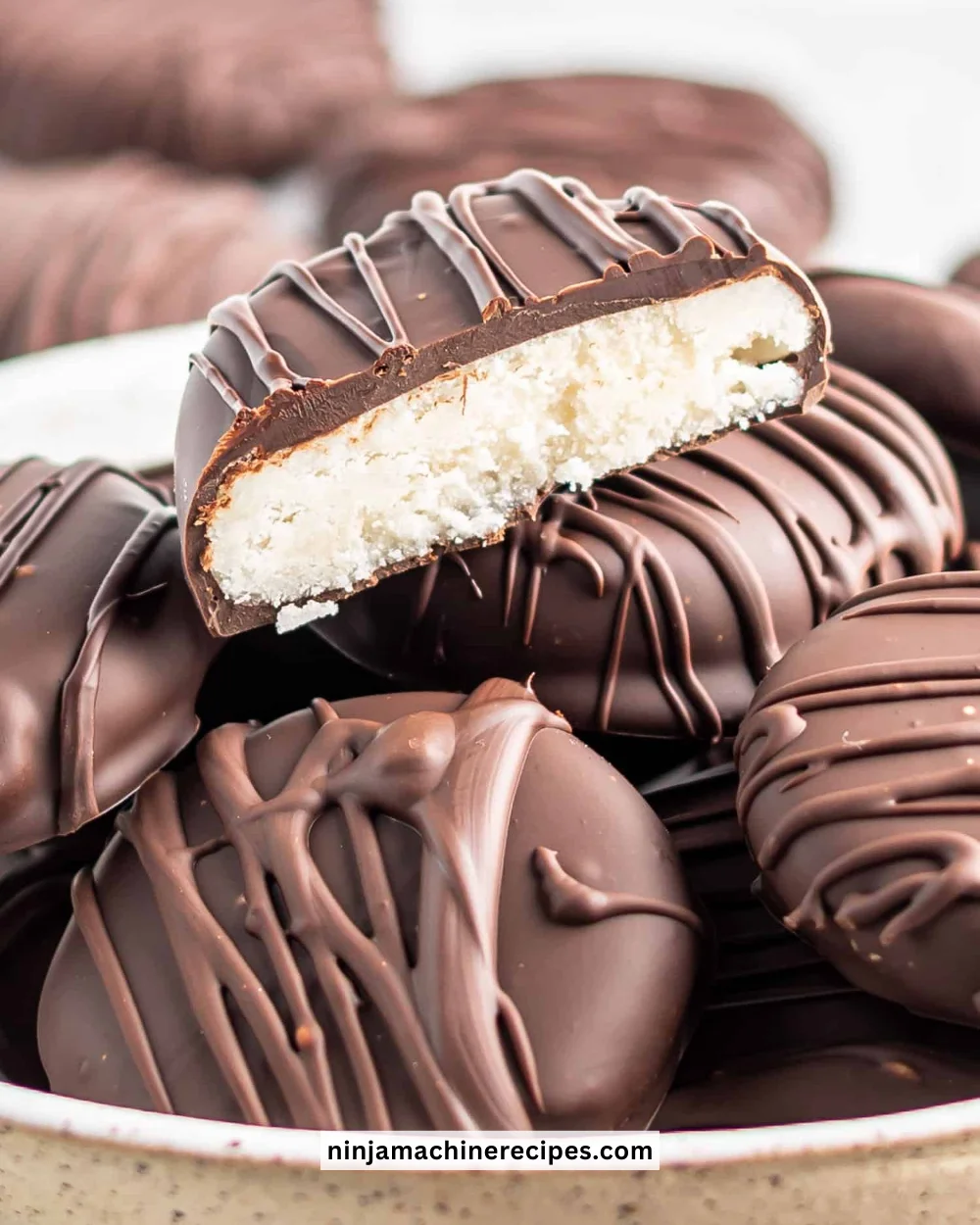 Delicious Keto Peppermint Dream Patties on a plate, perfect low-carb dessert