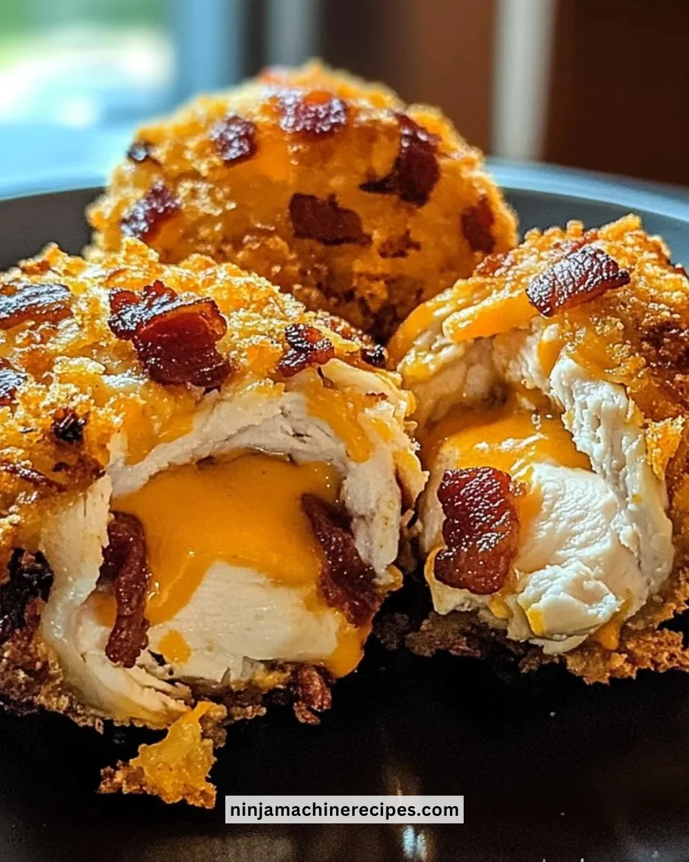 Delicious Monster Bacon Ranch Chicken Cheese Tornadoes ready to serve