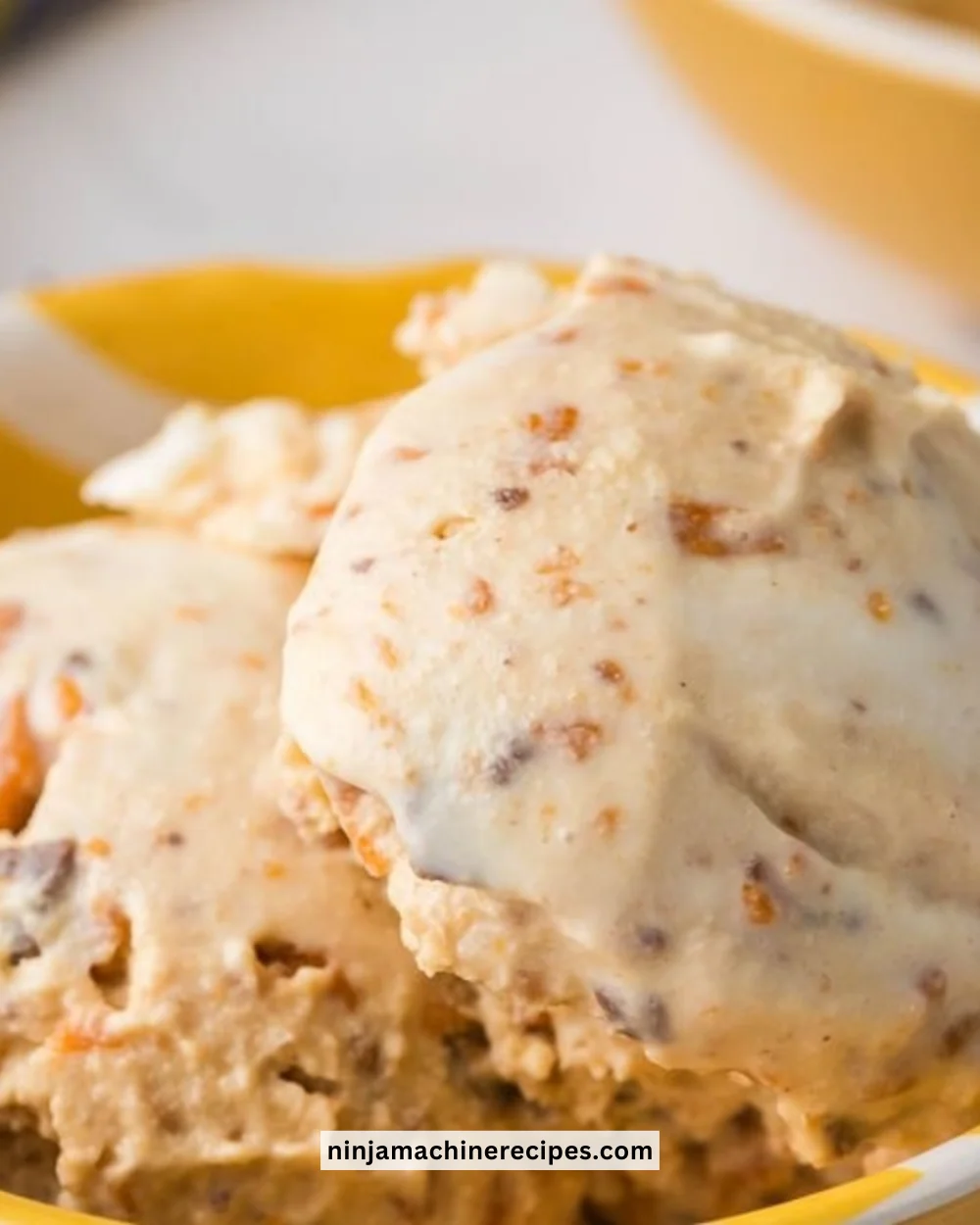 Homemade Butterfinger Blizzard made with Ninja Creami.