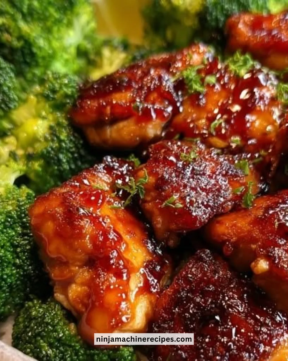 Spicy Sweet Honey Sriracha Chicken Broccoli Bowls with vibrant vegetables