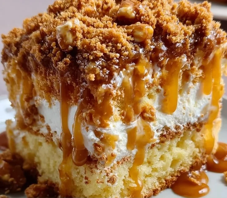Butterscotch Crunch Cake Dessert