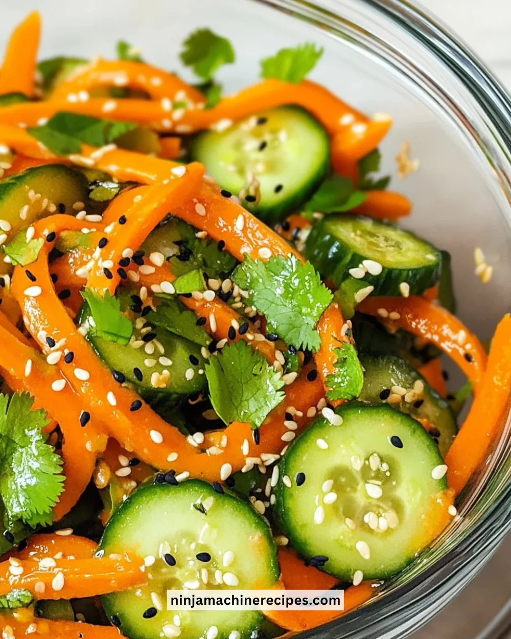 Fresh Carrot and Cucumber Salad with vibrant colors and healthy ingredients