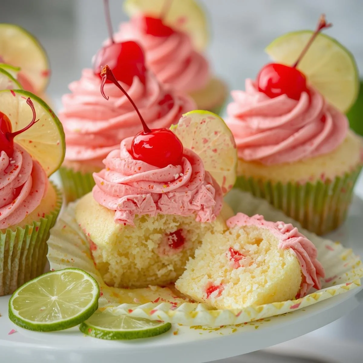 Cherry Limeade Cupcakes