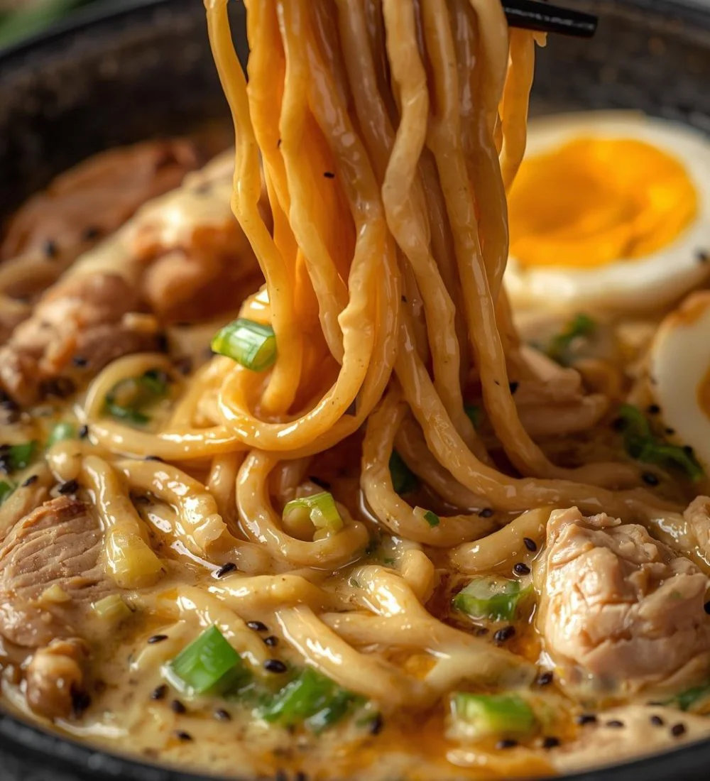 Creamy Garlic Chicken Ramen