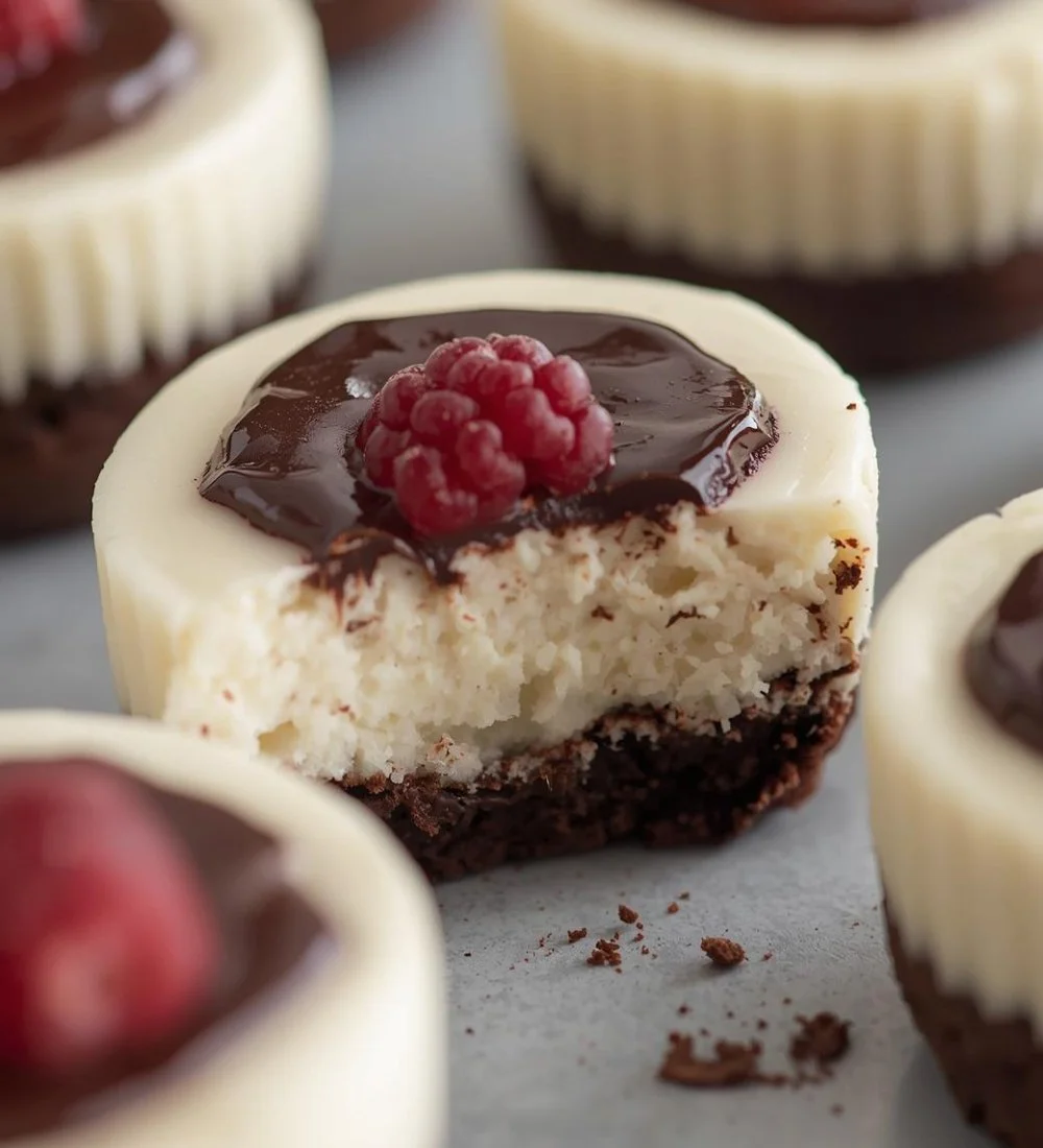 Decadent Mini Cheesecakes with a Fudgy Brownie Bottom