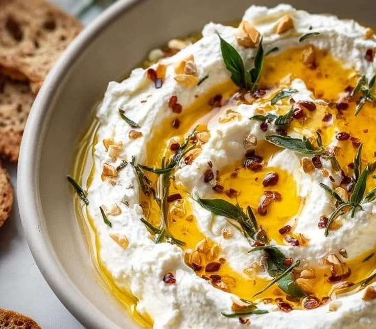 Delicious Ricotta Dip with Hot Honey