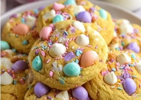 Decorative Easter cookies shaped like bunnies and eggs, ready for festive celebrations.
