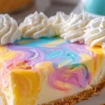 Easter Swirl Pie decorated with vibrant colors for the holiday celebration.