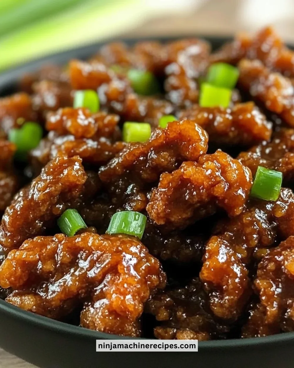 Plate of Easy Crispy Mongolian Beef with vegetables