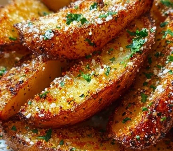 Garlic Parmesan Potato Wedges