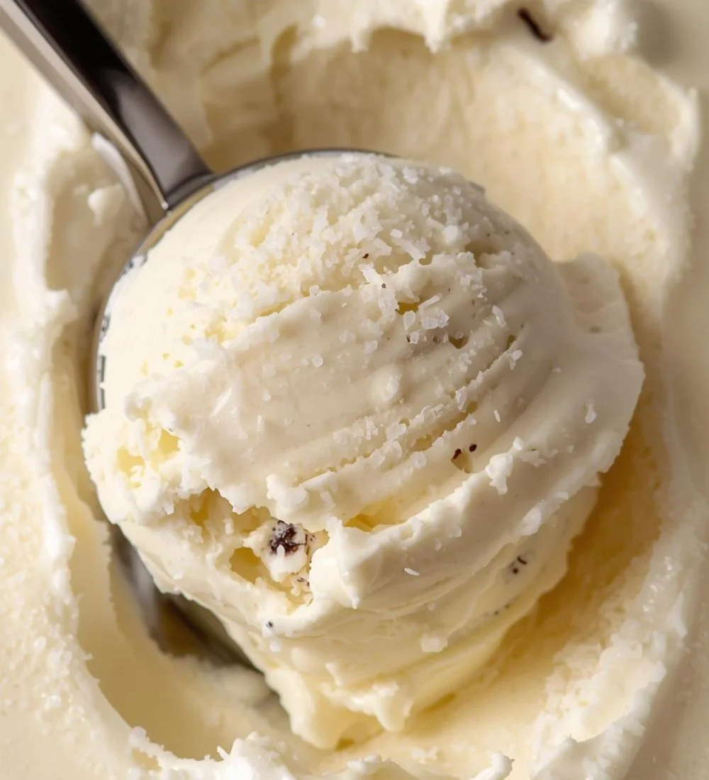 Ninja Creami Vanilla Ice Cream with Cool Whip in a bowl.