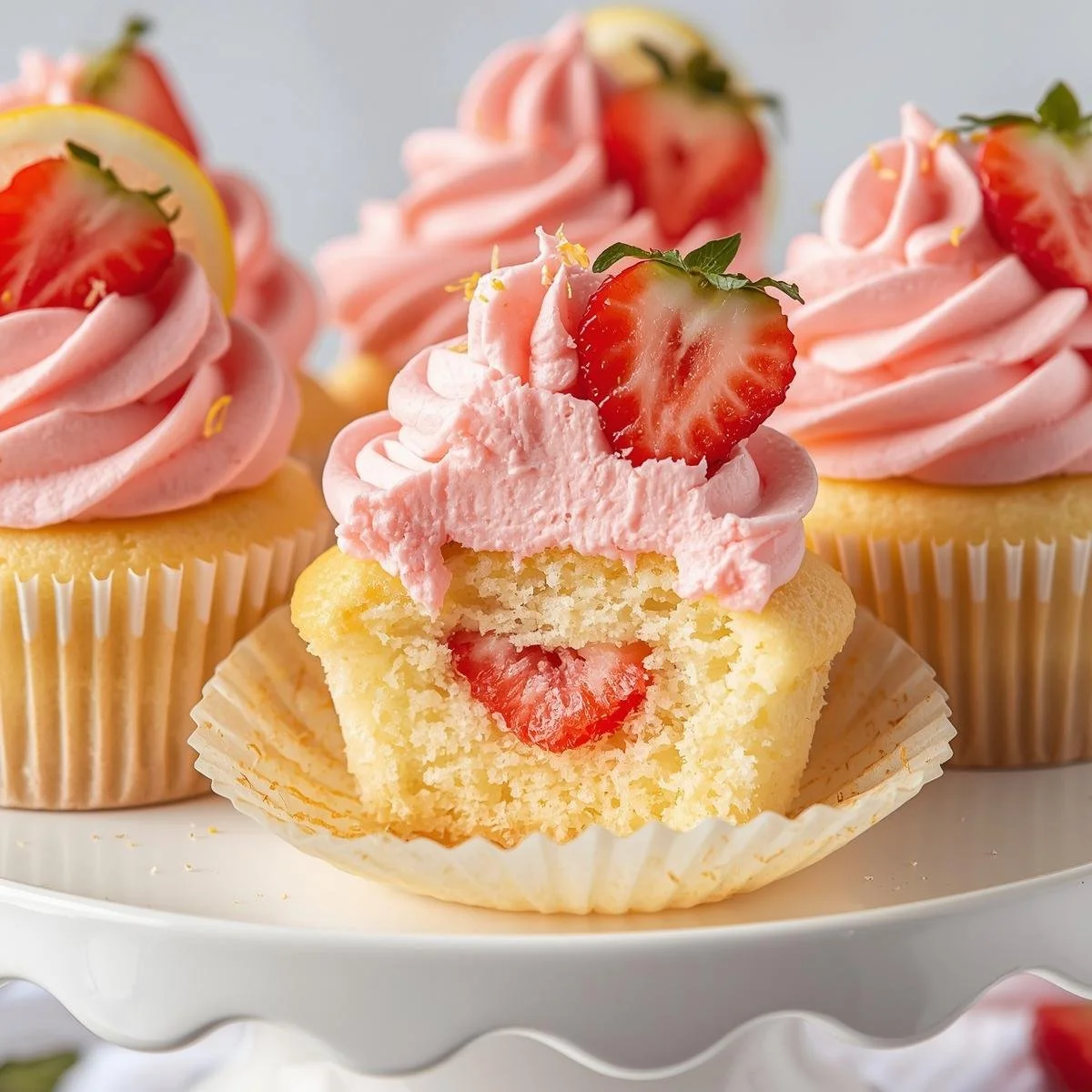 Strawberry Lemonade Cupcakes