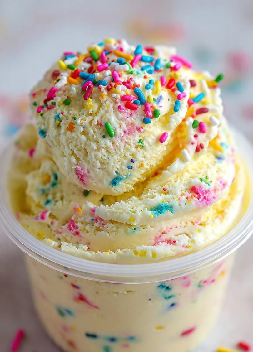 Delicious birthday cake batter ready for baking into a festive cake.