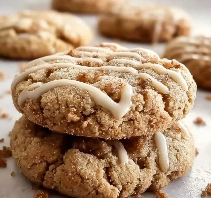 Delicious homemade coffee cake cookies on a serving plate.