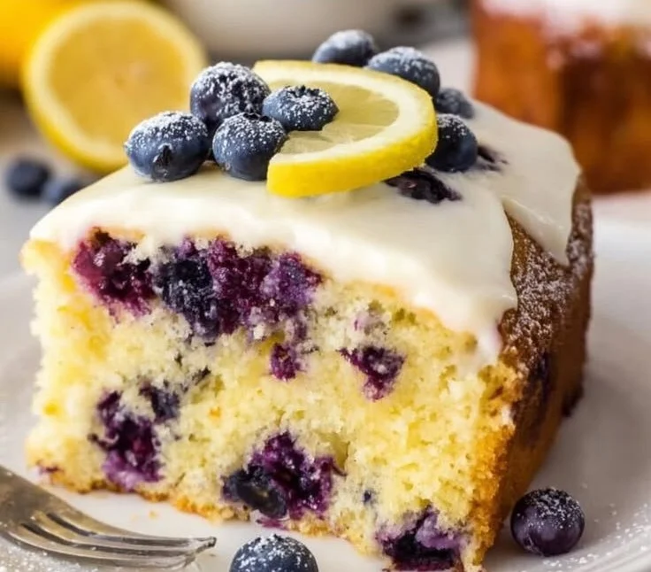 Easiest Lemon Blueberry Cake