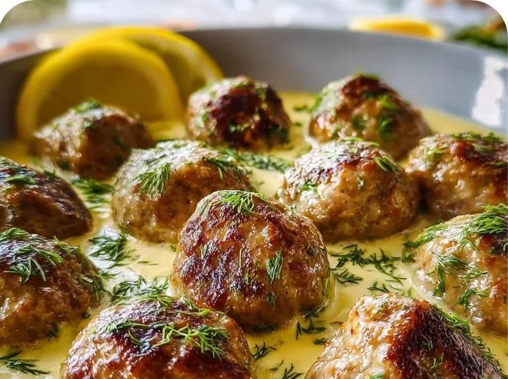 Greek Meatballs with Lemon Sauce