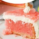 Delicious slice of Hawaiian Guava Cake topped with fresh guava slices