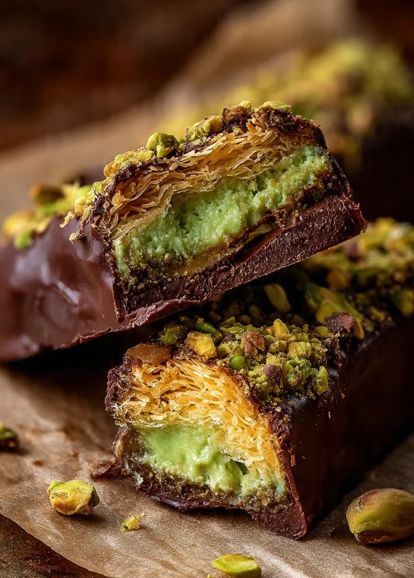 Homemade Dubai chocolate bar recipe with rich ingredients and flavors.