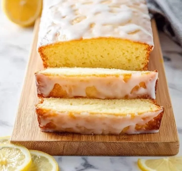 Delicious homemade lemon pound cake with a fresh lemon glaze