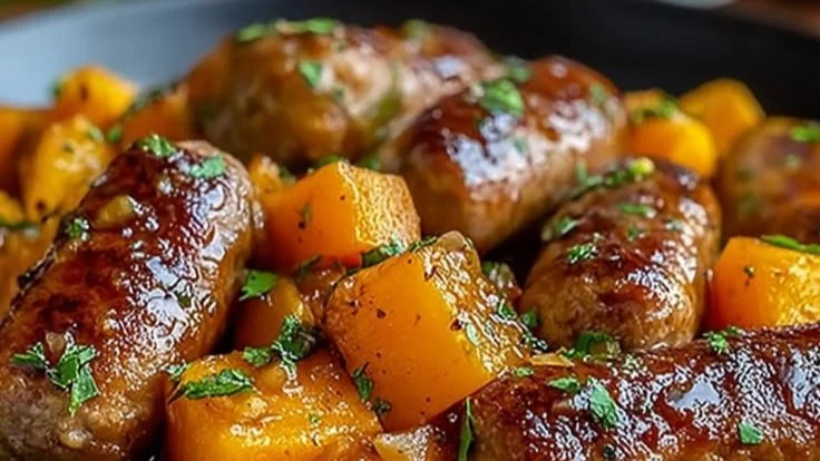Honey Garlic Sausage and Sweet Potatoes