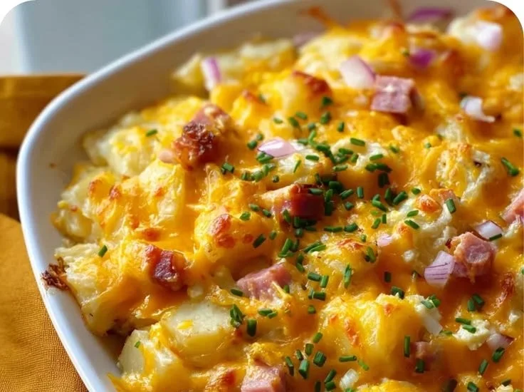 Leftover Beef and Ham Potato Casserole