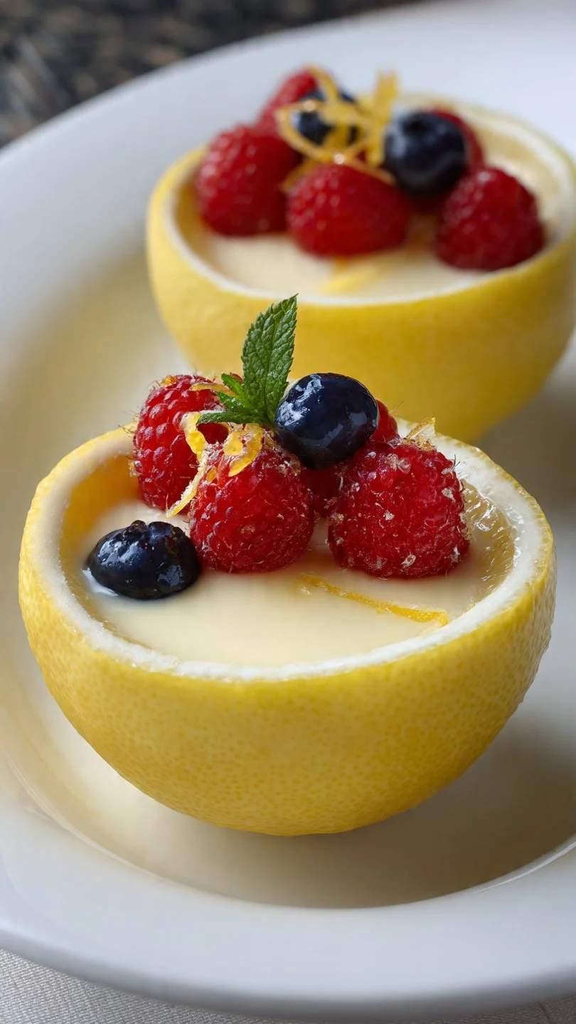 Lemon Posset: Served in Lemon Shells