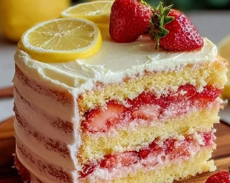 Lemon Strawberry Cake